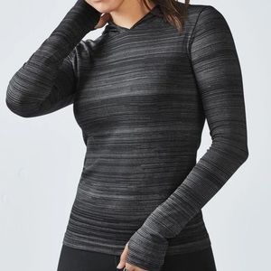 Fabletics megan lurex space dye seamless pullover hoodie size large